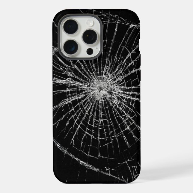 Broken Glass iPhone 15 Pro Max Hülle (Rückseite)