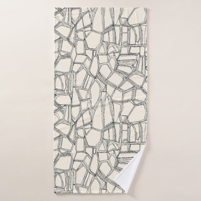 BROKEN gunmetal off white (Serviette de bain)