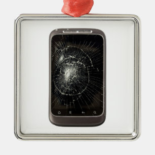 Broken Handy Silbernes Ornament