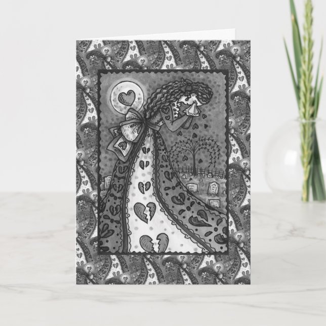 BROKEN HEARD WOCHENVALENTIN, FRIEDHOF-Leere Karte (Vorderseite)