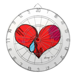Broken Heart Dartboard Dartscheibe
