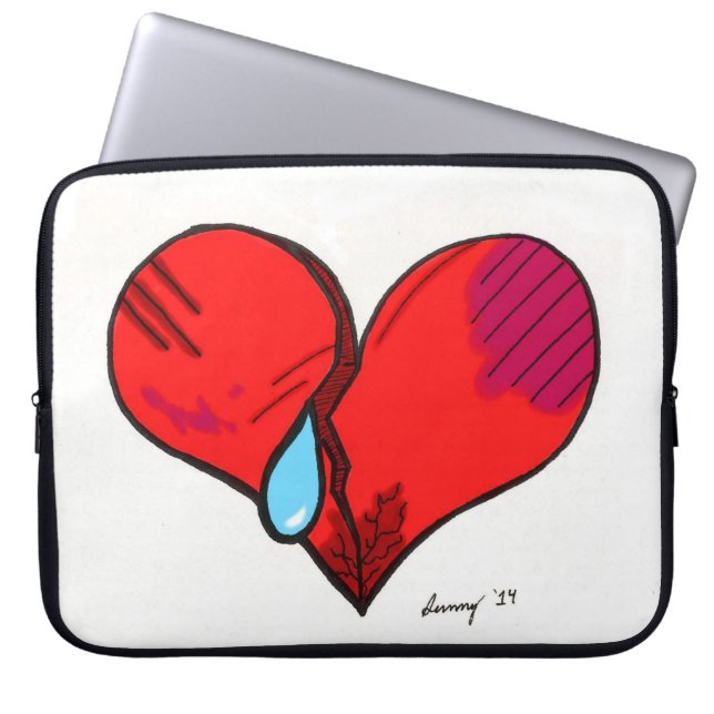Broken Heart Laptop Sleeve (Vorderseite)