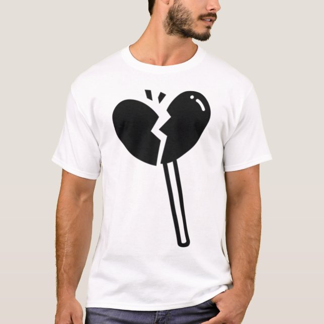 Broken Heart Lollipop Candy T-Shirt (Vorderseite)