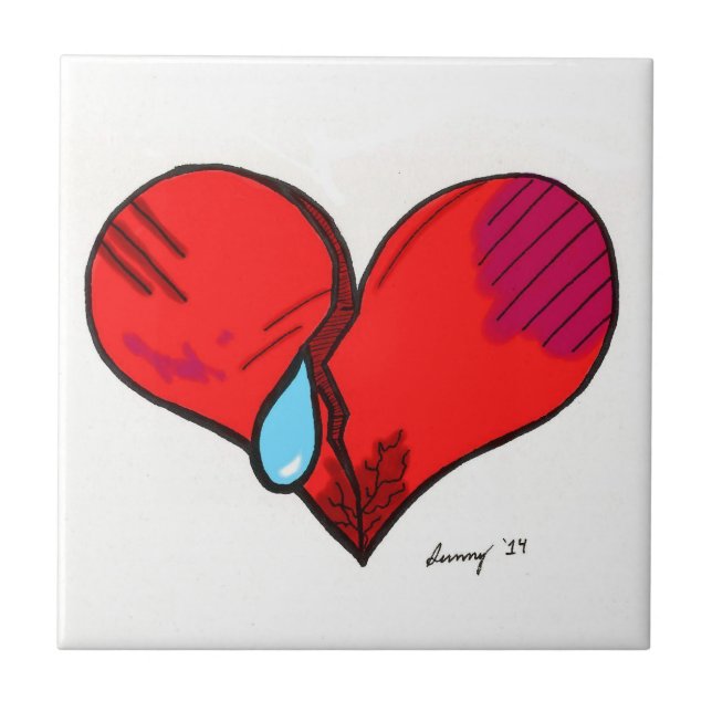 Broken Heart Tile Fliese (Vorderseite)