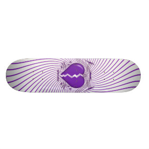Broken Heart & Tribal Artwork:Violett: Skateboard