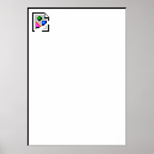 Broken Image Icon Poster