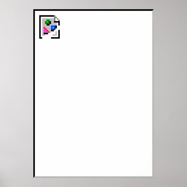 Broken Image Icon Poster (Vorne)
