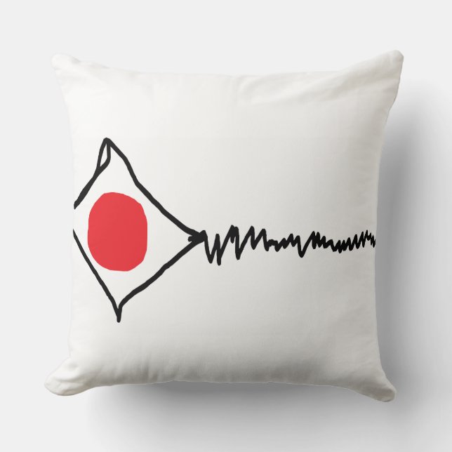 "Broken Kite White" Drehkissen Kissen (Vorderseite)