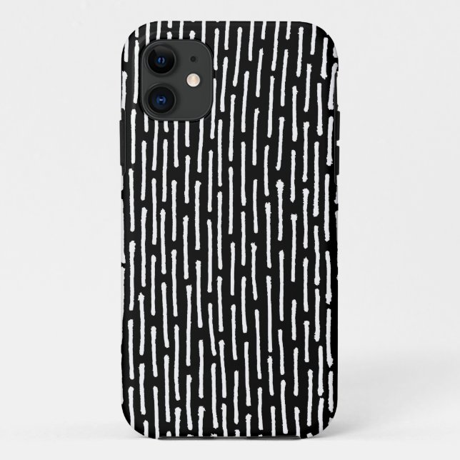 Broken Lines - weiß auf schwarz Case-Mate iPhone Hülle (Rückseite)