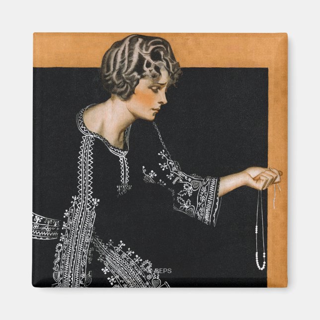 Broken Pearl Necklace Magnet (Vorne)