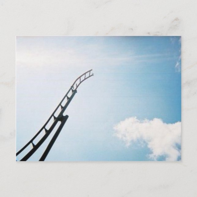 Broken Rollercoaster Postkarte (Vorderseite)