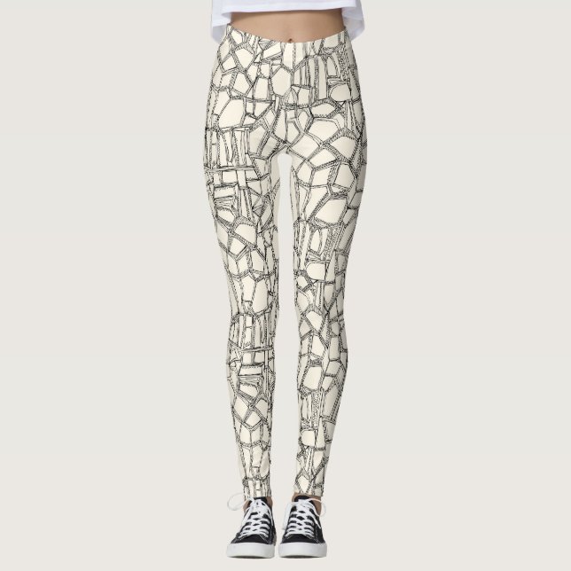 BROKEN schwarz Leggings (Vorderseite)