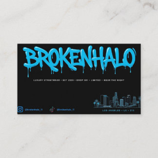 BROKENHALO Luxus-Straßenbekleidung Visitenkarte -