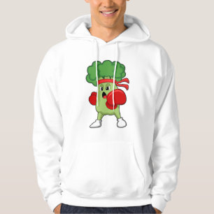 Brokkoli beim Boxen mit Boxhandschuhen Hoodie