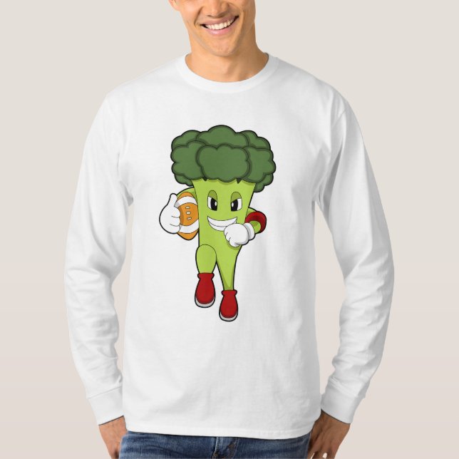 Brokkoli beim Fußball-Sport T-Shirt (Vorderseite)