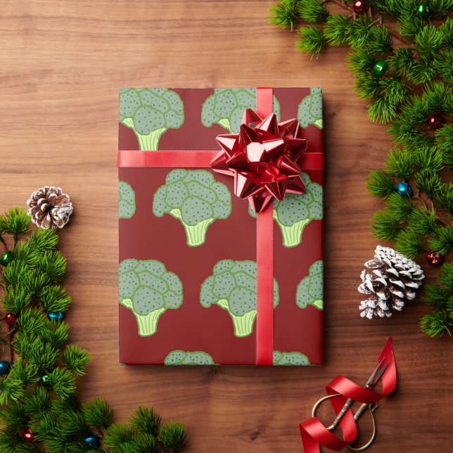 Brokkoli Geschenkpapier (Feiertagsgeschenk)