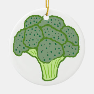Brokkoli Keramik Ornament