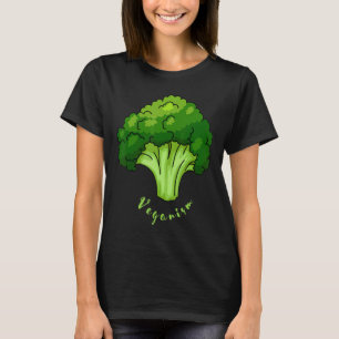 Brokkoli Kreide Pro Vegan Humor Geh Vegan Ernährun T-Shirt