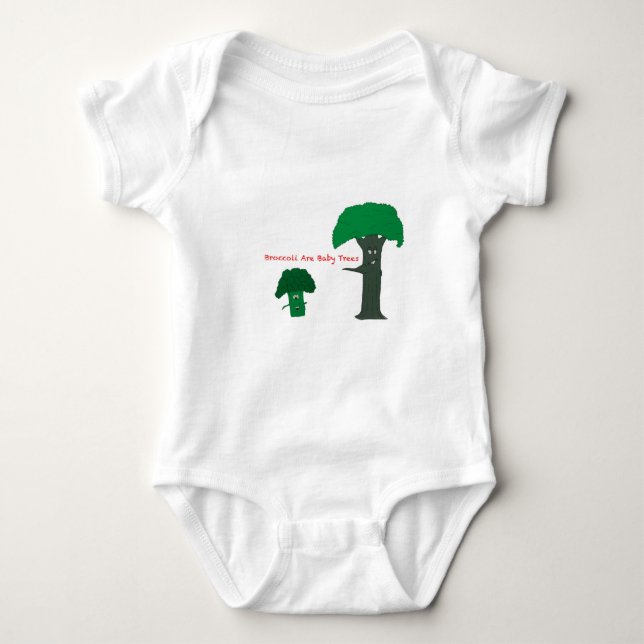 Brokkoli sind Baby-Bäume Baby Strampler (Vorderseite)