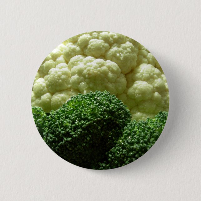 Brokkoli und Blumenkohl Button (Vorderseite)