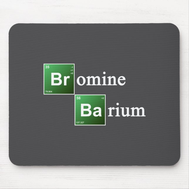 Brom und Barium Periodensystem Chemie Element Mousepad (Vorne)