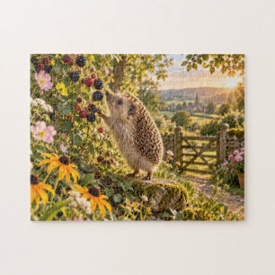 Brombeer-Garten-Igel-Design