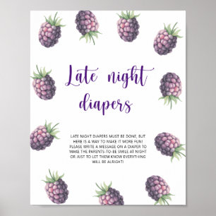Brombeere - Spiel für Windeln in der Nacht Poster