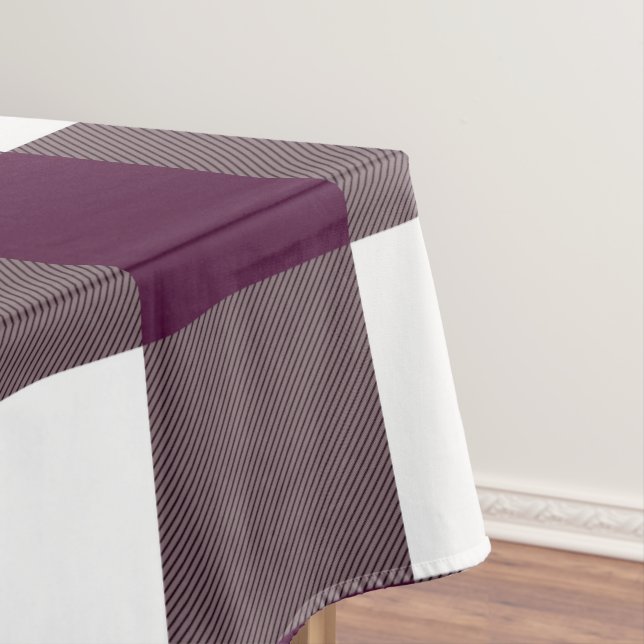 Brombeerlila Büffelkaromuster Tischdecke (Beispiel)