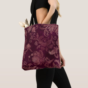 Brombeerwein-Muster Tasche