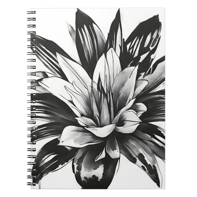 Bromeliad - Aquarellblumen Notizblock (Vorderseite)