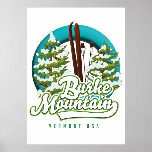 Bromley Mountain Peru Vermont US Ski Logo Poster (Vorne)