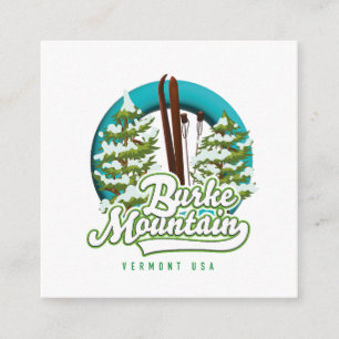 Bromley Mountain Peru Vermont US Ski Logo Quadrat  Begleitkarte