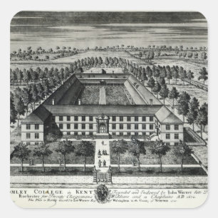 Bromley Uni in Kent Quadratischer Aufkleber