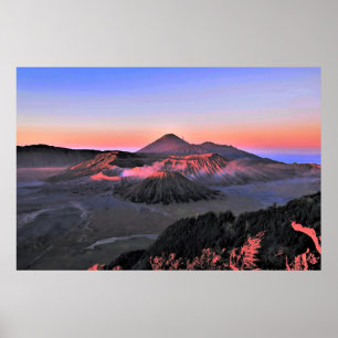 Bromo Dawn Poster