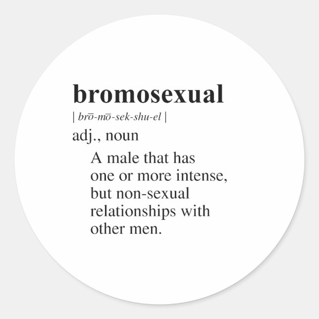 BROMOSEXUAL RUNDER AUFKLEBER (Vorderseite)