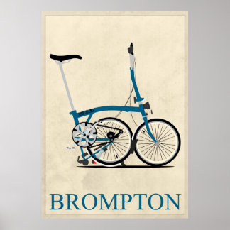 Brompton Folding Bike Poster