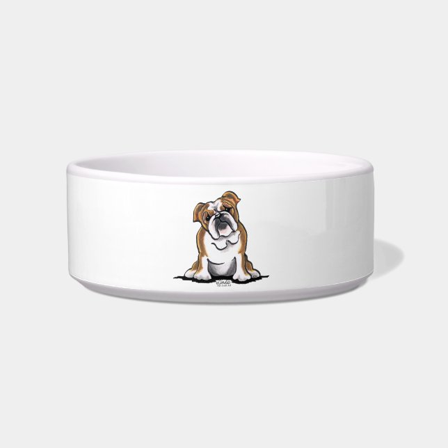 Bron in White English Bulldog Sit Hübsch Napf (Vorderseite)