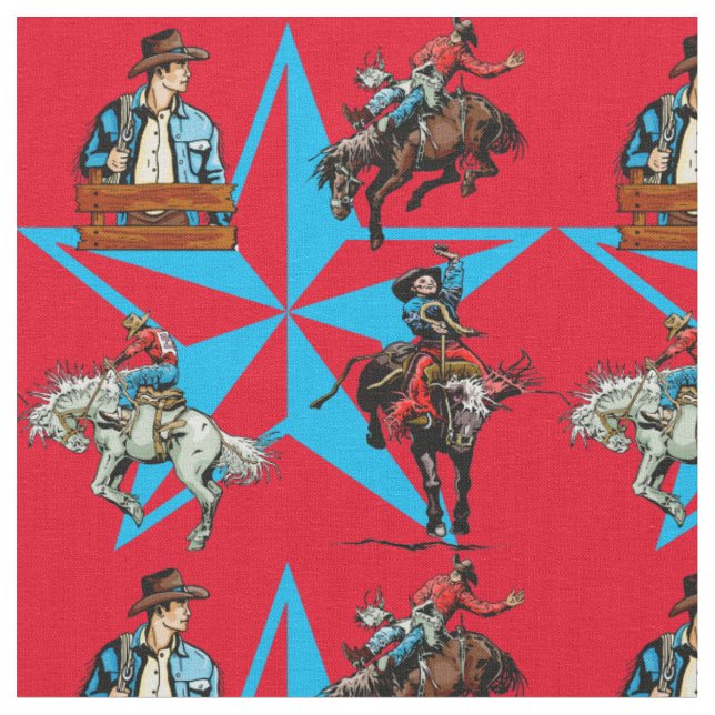 Bronc de cowboy de rodéo montant le tissu (Fermer)