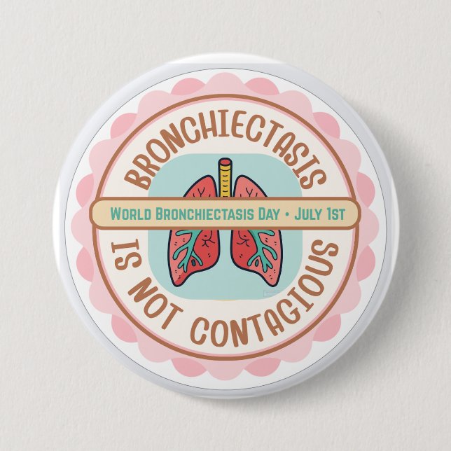 BRONCHIEKTASE AUFKLÄRUNG BUTTON (Vorderseite)