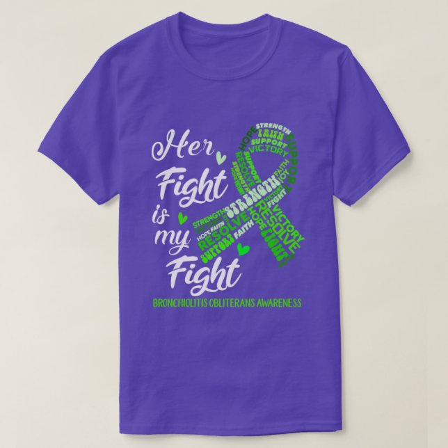 Bronchiolitis Obliterans Awareness Ihr Kampf ist m T-Shirt (Design vorne)