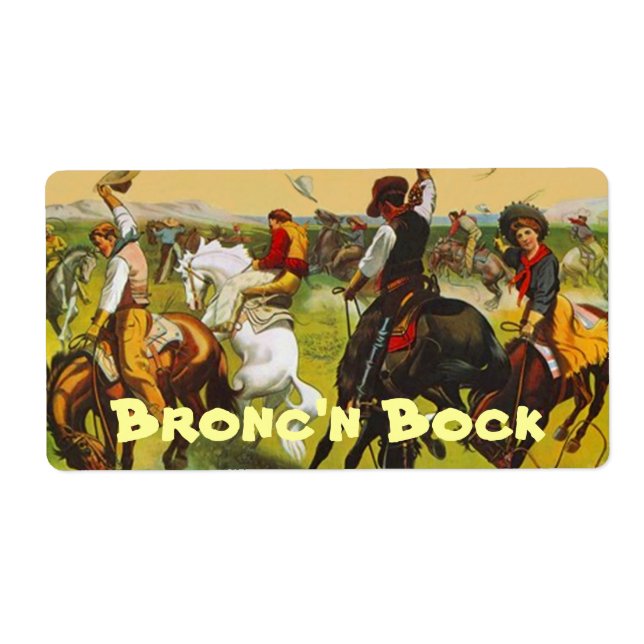 Bronco Bustin Homebrew Bottling Zuhause Brew Label (Vorne)