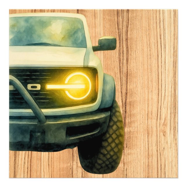 Bronco Holz Fotodruck (Vorne)