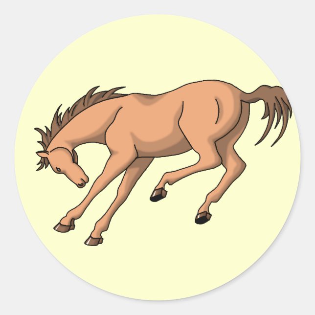 Bronco Runder Aufkleber (Vorderseite)