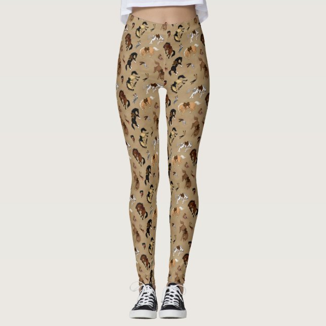 Broncs und Cowboys Leggings (Vorderseite)