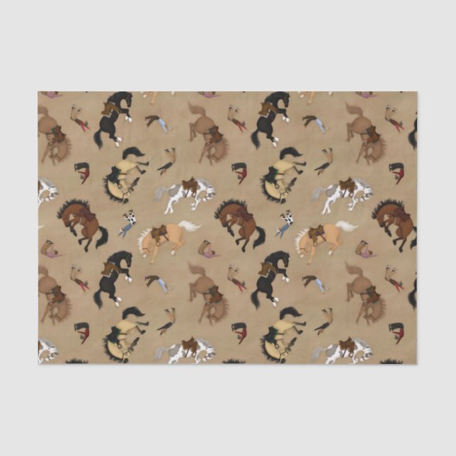 Broncs und Cowboys Seidenpapier (Vorderseite)