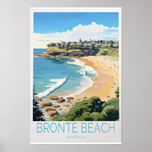 Bronte Beach Reiseplakat - Atemberaubendes Austral Poster