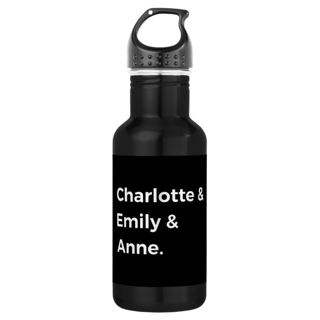 Brontë Sisters I - Charlotte & Emily & Anne Edelstahlflasche (Vorderseite)