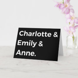 Brontë Sisters I - Charlotte & Emily & Anne Karte