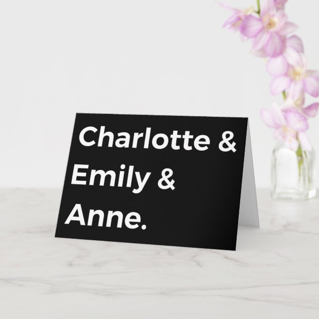 Brontë Sisters I - Charlotte & Emily & Anne Karte (Orchidee)