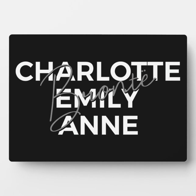 Brontë Sisters II - Charlotte & Emily & Anne Fotoplatte (Vorderseite)
